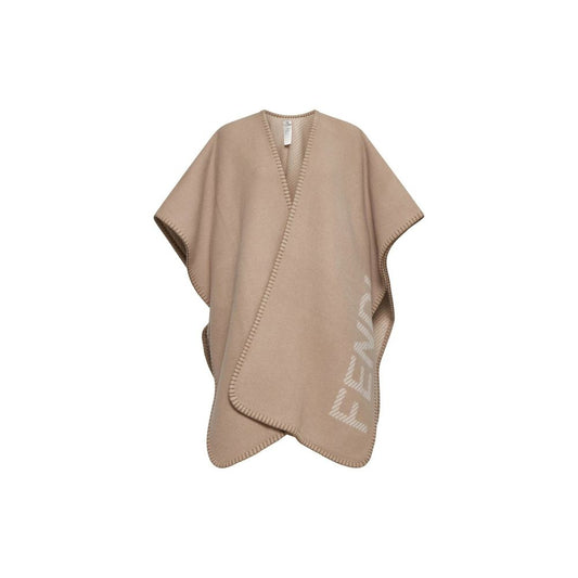 Beige Cashmere Poncho