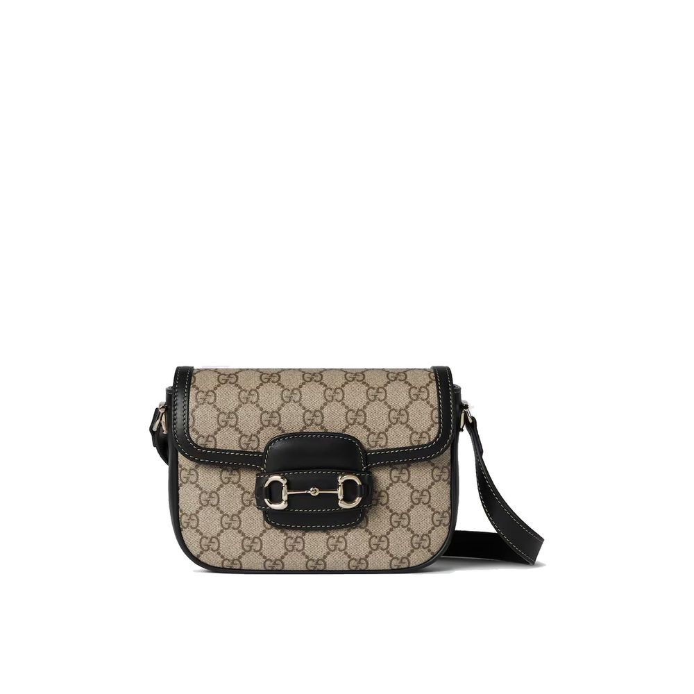 Beige Fabric Shoulder Bag