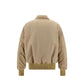 Beige Polyamide Bomber