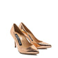 Rose Gold Calfskin High Heel Pumps
