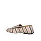 White Fabric Slip-On Loafers