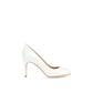 White Calfskin High Heel Pumps