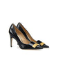 Black Calfskin High Heel Pumps