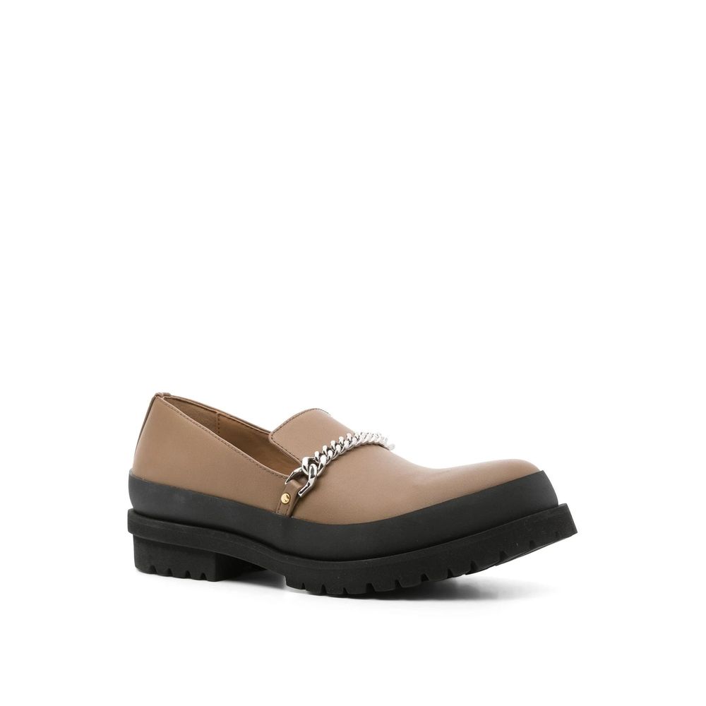 Brown Vegan Leather Slip-On Loafers