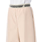 Beige Viscose Casual Pants