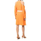 Orange Viscose Casual Dress