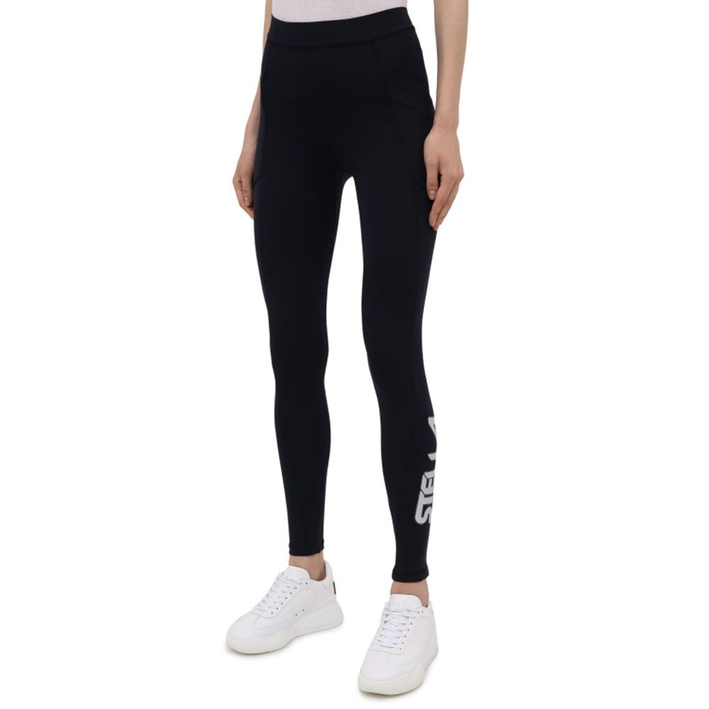 Blue Polyamide Leggings