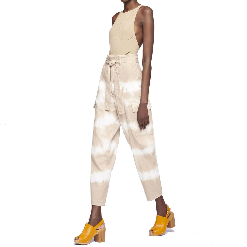 White Cotton Cargo Pants