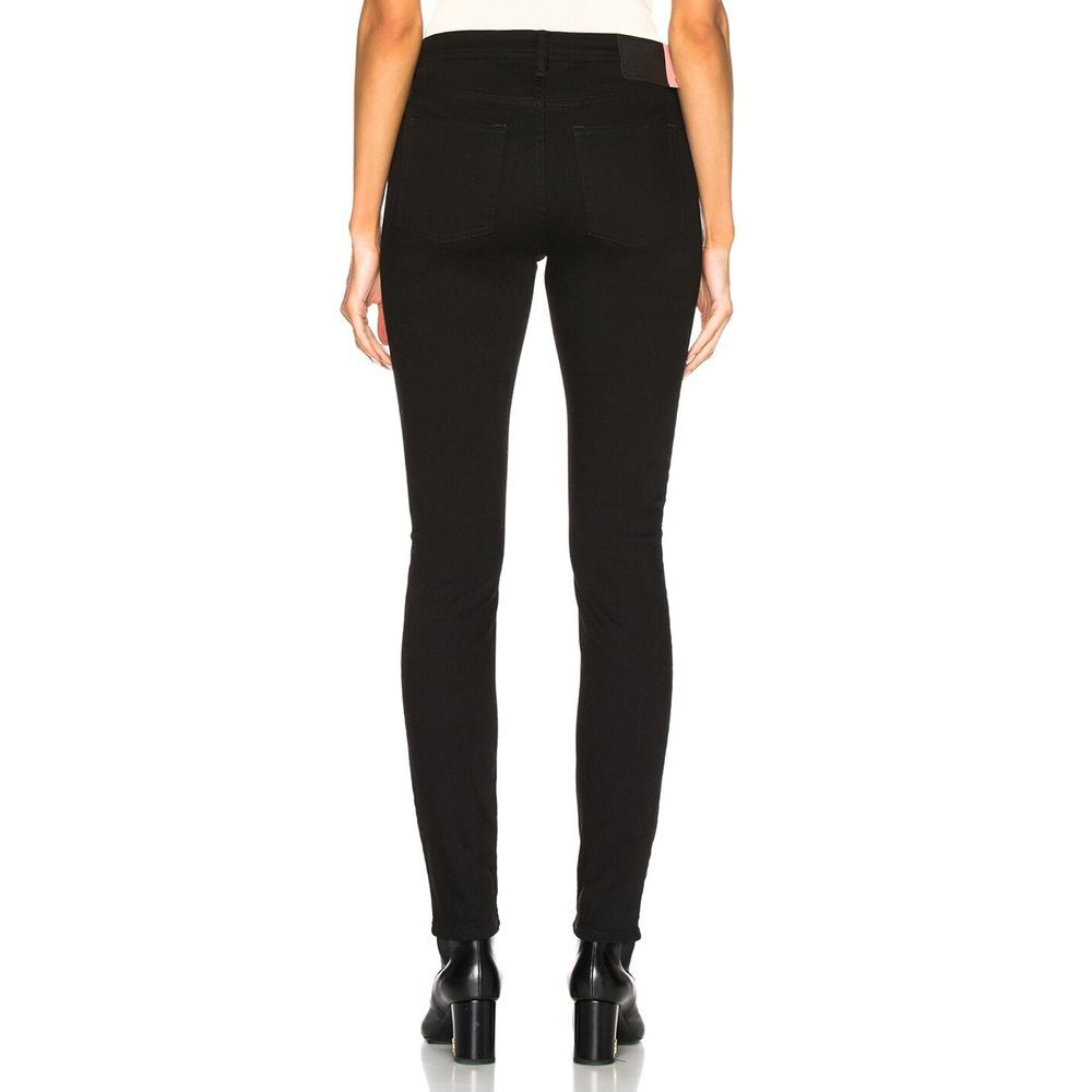 Black Cotton Skinny Jeans