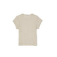 Beige Cotton Sleeveles T-Shirt