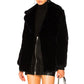 Blue Rabbit Fur Coat