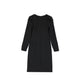 Black Elastane Casual Dress