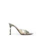 Bicolor Pvc Stiletto Heel Sandals