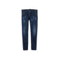 Blue Cotton Skinny Jeans