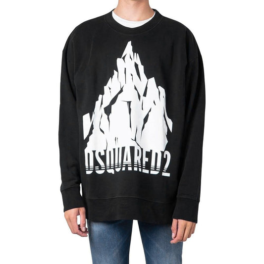 Black Cotton Sweatshirt