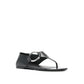 Black Calfskin Sandals