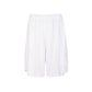 White Polyester Bermuda Shorts