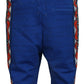Blue Cotton Printed Bermuda Trousers Shorts