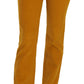 Orange High Waist Straight Trouser Pants