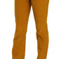 Orange High Waist Straight Trouser Pants