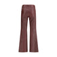Bordeaux Leather Pants