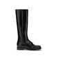 Black Calf Leather Bos Taurus Flat Boots