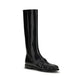 Black Calf Leather Bos Taurus Flat Boots