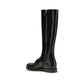 Black Calf Leather Bos Taurus Flat Boots