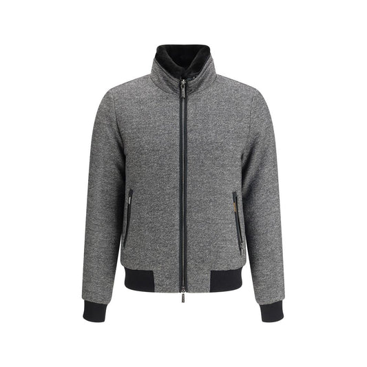 Gray Cashmere Bomber