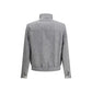 Gray Linen Bomber