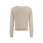 Beige Fleece Wool Sweatshirt