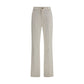 White Cotton Straight-Leg Jeans