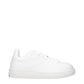 White Leather Low Top Sneakers