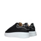 Black Leather Chunky Sneakers