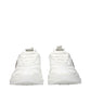White Fabric Chunky Sneakers