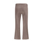 Beige Cotton High-Waisted Jean