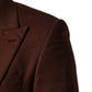 Brown Cashmere Single Breasted Jacket Blazer