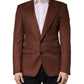 Brown Cashmere Single Breasted Jacket Blazer
