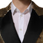 Gold Sequined Double Breasted Jacket Blazer