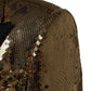 Gold Sequined Double Breasted Jacket Blazer