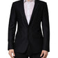 Black MARTINI Single Breasted Jacket Blazer