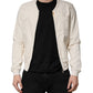 Off White Cotton Full Zip Denim Men Blouson Jacket