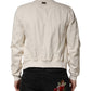 Off White Cotton Full Zip Denim Men Blouson Jacket