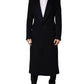 Black Single Breasted Trench Coat Jacket