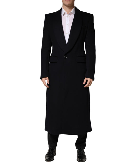 Black Single Breasted Trench Coat Jacket
