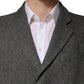 Gray Single Breasted Men Trench Coat Jacket
