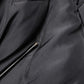 Black Silk Padded Parka Men Coat Jacket