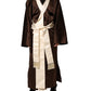 Brown Cream Lounge Belted Bathrobe Jacket