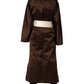Brown Cream Lounge Belted Bathrobe Jacket