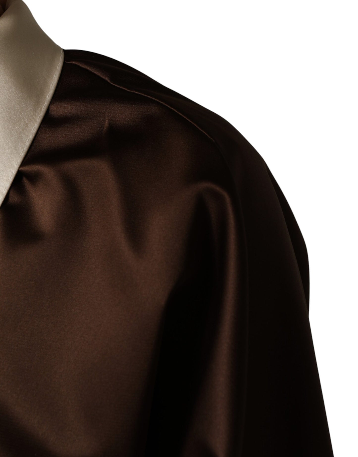 Brown Cream Lounge Belted Bathrobe Jacket